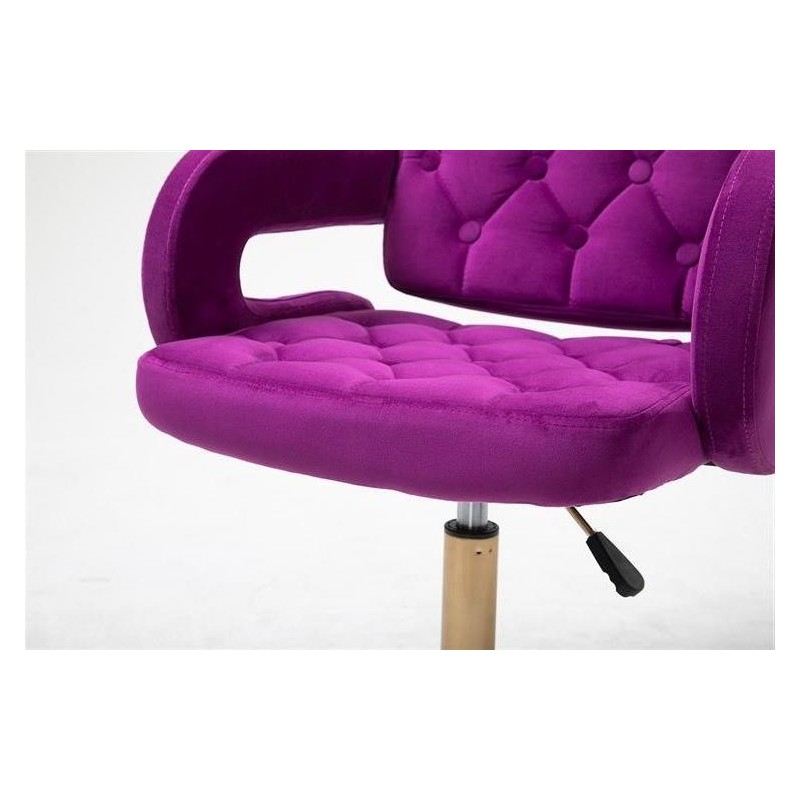 HOKER SURF N FUKSJA WELUR ZŁOTA PODSTAWA -Hokery barowe- 