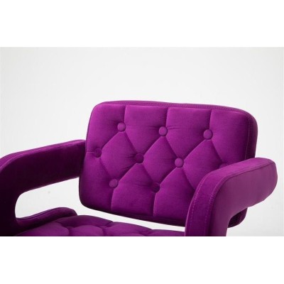 HOKER SURF N FUKSJA WELUR ZŁOTA PODSTAWA -Hokery barowe- 