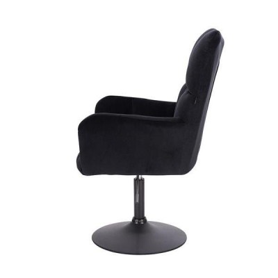 Black velour cosmetic chair base