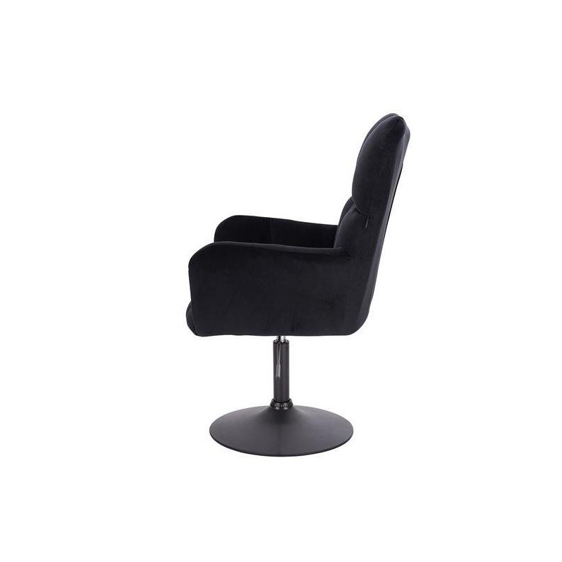 Black velour cosmetic chair base