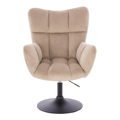 Latte velour cosmetic chair black