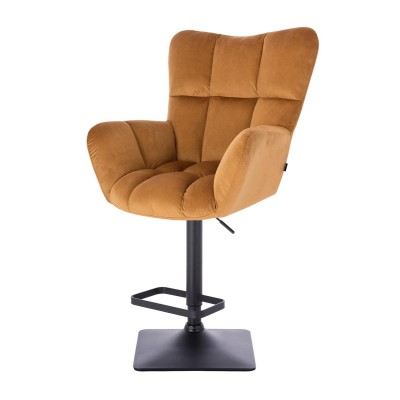 Honey velour cosmetic chair black