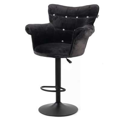 Black velvet cosmetic chair pedestal