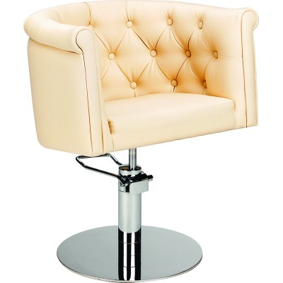 Biały fotel fryzjerski hydrauliczny