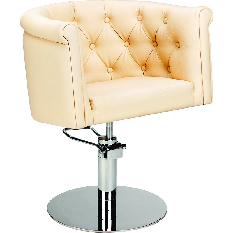 Biały fotel fryzjerski hydrauliczny