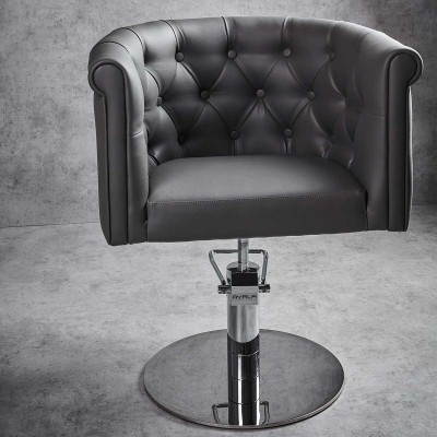 White hydraulic salon styling chair