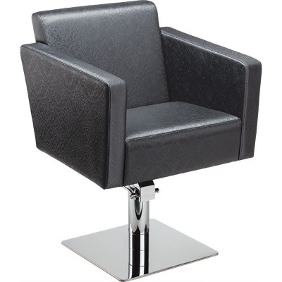 White barber chair with headrest