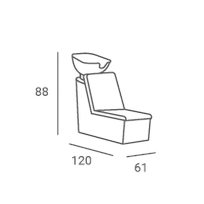 Myjnia Fryzjerska Lady Y, Fotel Carmen - Obudowa Biała -Myjnie fryzjerskie- 