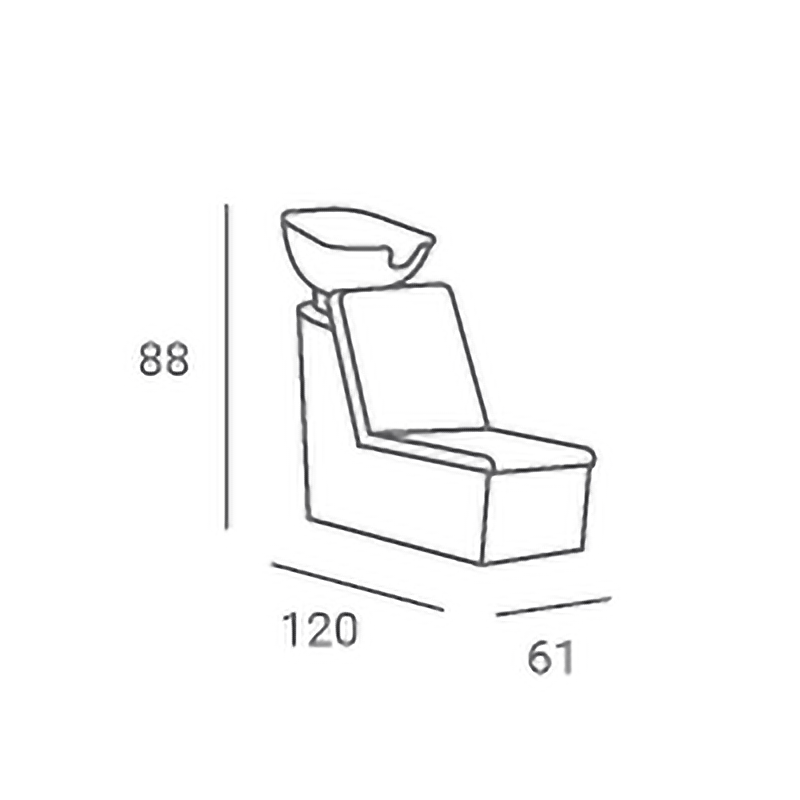 Myjnia Fryzjerska Lady Y, Fotel Carmen - Obudowa Biała -Myjnie fryzjerskie- 