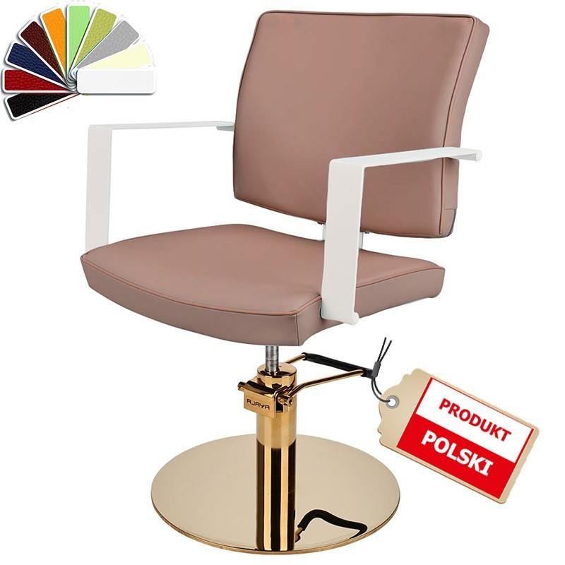 Dolly salon chair white upholstery