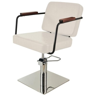 Biały fotel fryzjerski Enzo Ayala