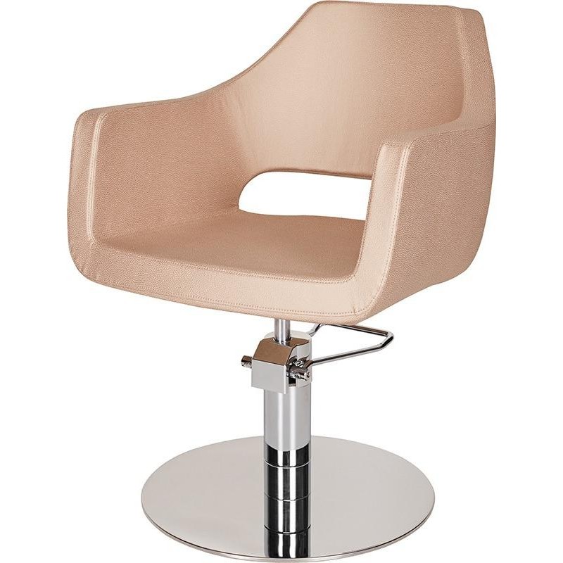 Biały fotel fryzjerski hydrauliczny