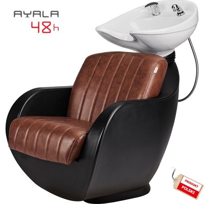 Myjnia Fryzjerska Thomas P - Brązowa - Przeszycia - Misa Biała -Myjnie fryzjerskie- 