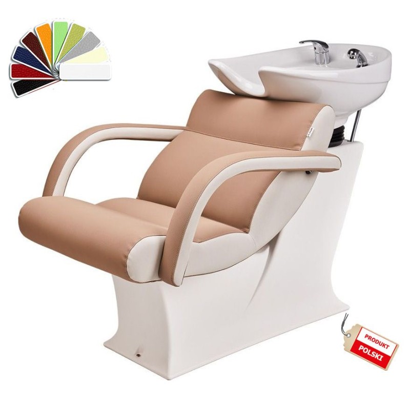 Myjnia Fryzjerska Lady One Biała Obudowa - Wybór Tapicerki -Myjnie fryzjerskie- 