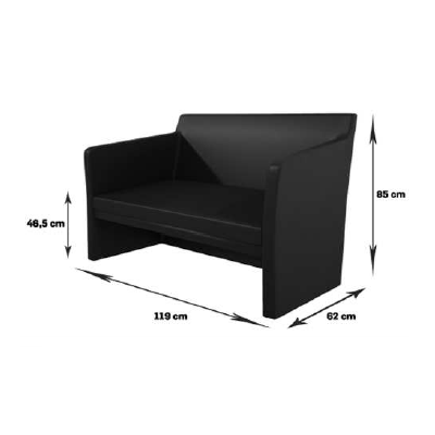 Kanapa Do Poczekalni Quadro - Wybór Tapicerki -Sofy, poczekalnie- 