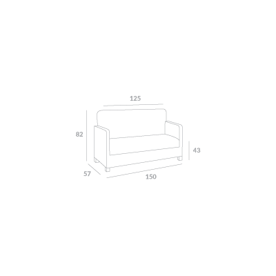 Kanapa Do Poczekalni Amelia - Wybór Tapicerki I Płyt -Sofy, poczekalnie- 