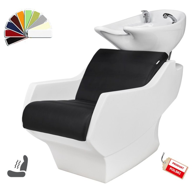 Myjnia Fryzjerska Techno - Obudowa Biała Wybór Tapicerki - Opcja Masażu -Myjnie fryzjerskie- 