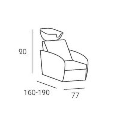 Myjnia Fryzjerska Vida -Rozkładana - Wygodna Duża Misa -Myjnie fryzjerskie- 