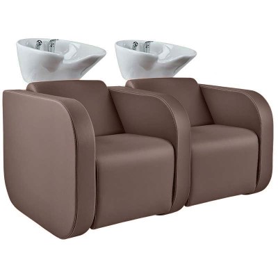 Podwójna Myjnia Fryzjerska Globe Sofa - Wybór Tapicerki -Myjnie fryzjerskie- 