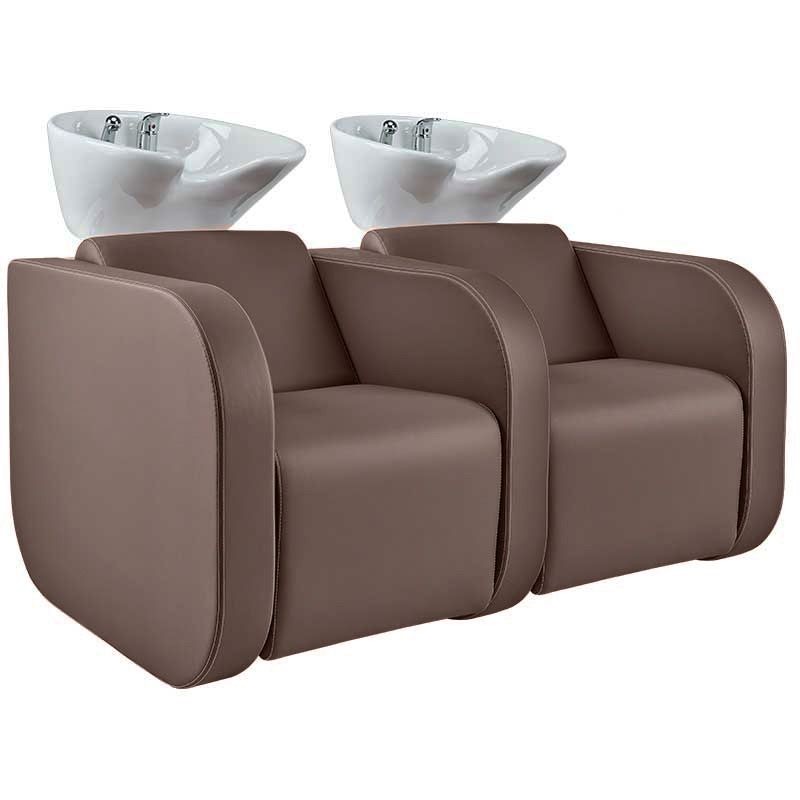 Podwójna Myjnia Fryzjerska Globe Sofa - Wybór Tapicerki -Myjnie fryzjerskie- 