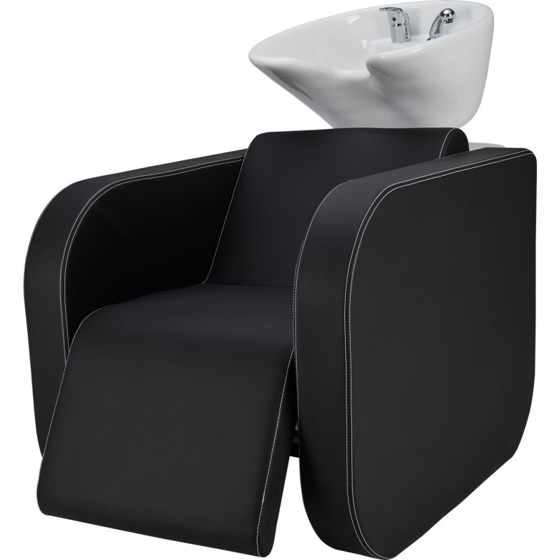 Potrójna Myjnia Fryzjerska Globe Sofa - Wybór Tapicerki Elektryczny Podnóżek. -Myjnie fryzjerskie- 