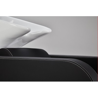 Potrójna Myjnia Fryzjerska Globe Sofa - Wybór Tapicerki Elektryczny Podnóżek. -Myjnie fryzjerskie- 