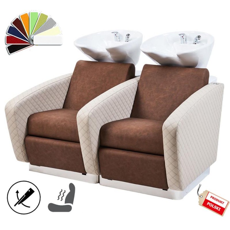 Myjnia Fryzjerska Rialto Podwójna - Wybór Tapicerki - Opcja Masażu -Myjnie fryzjerskie- 