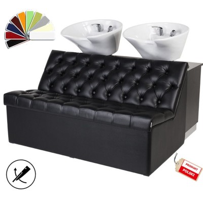 Podwójna Myjnia Fryzjerska Mali Sofa - Tapicerka Przeszycia Lub Pikowania -Myjnie fryzjerskie- 