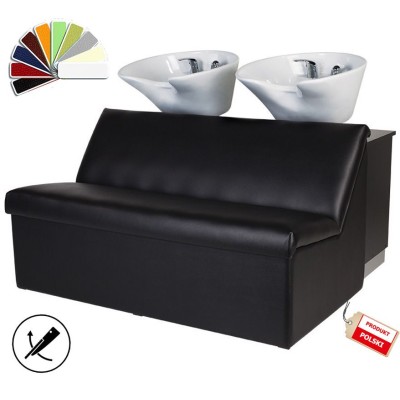 Podwójna Myjnia Fryzjerska Mali Sofa - Tapicerka Gładka -Myjnie fryzjerskie- 