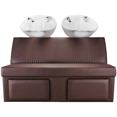 Podwójna Myjnia Fryzjerska Mali Sofa - Tapicerka Gładka -Myjnie fryzjerskie- 