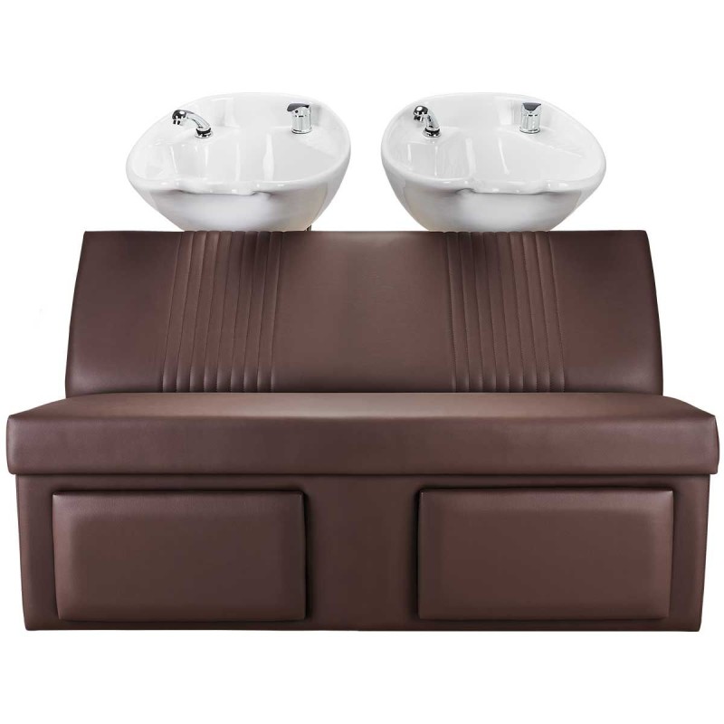 Podwójna Myjnia Fryzjerska Mali Sofa - Tapicerka Gładka -Myjnie fryzjerskie- 