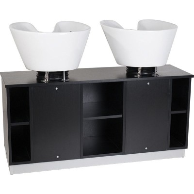 Podwójna Myjnia Fryzjerska Mali Sofa - Tapicerka Gładka -Myjnie fryzjerskie- 