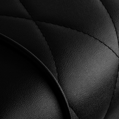 Black leather barber chair