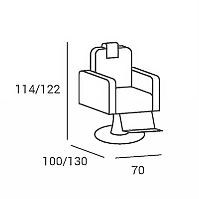 Fotel Barberski Lord - Czarny -Fotele barberskie- 