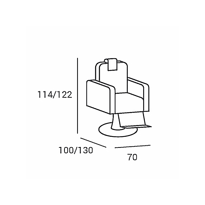Fotel Barberski Lord - Czarny -Fotele barberskie- 