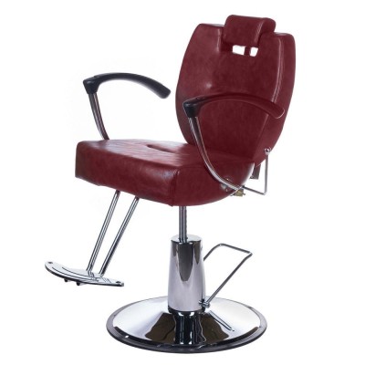 Fotel barberski HEKTOR BH-3208 Wiśniowy -Fotele barberskie- 