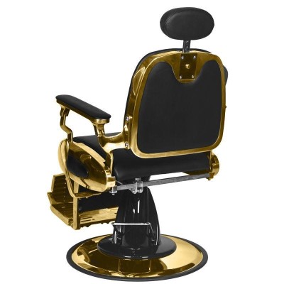 Gabbiano fotel barberski Francesco Gold czarny -Fotele barberskie- 