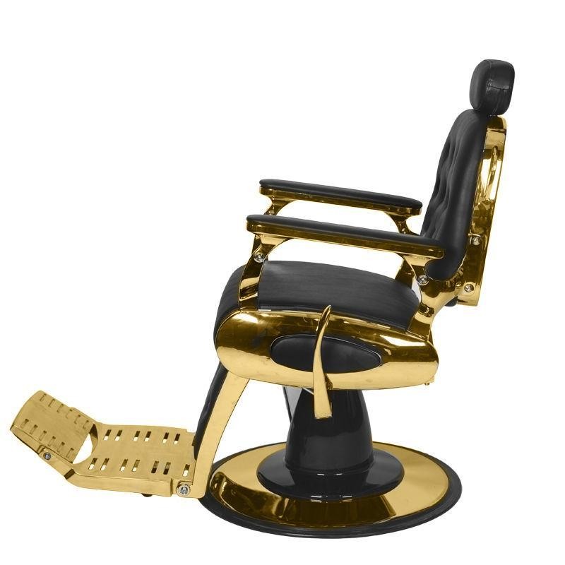 Gabbiano fotel barberski Francesco Gold czarny -Fotele barberskie- 