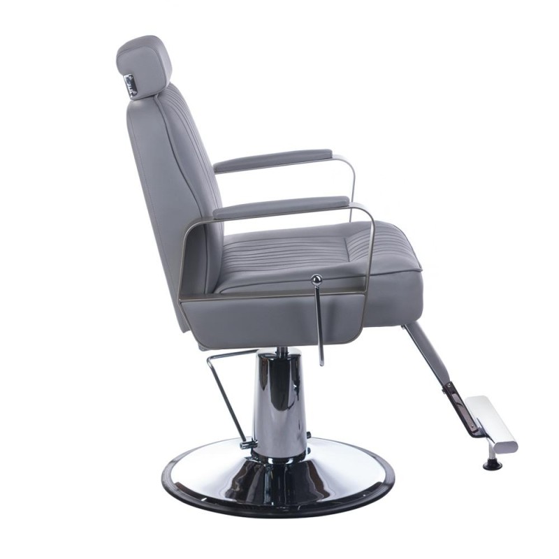 Fotel barberski HOMER BH-31237 Jasny szary -Fotele barberskie- 