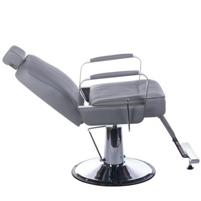 Fotel barberski HOMER BH-31237 Jasny szary -Fotele barberskie- 