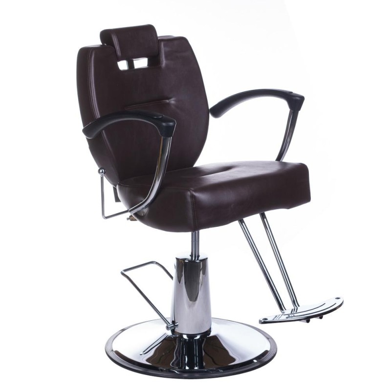 Fotel barberski HEKTOR BH-3208 Brązowy -Fotele barberskie- 
