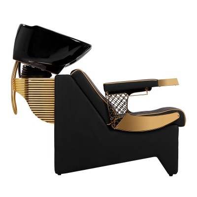 Gabbiano myjnia barberska Marcus złoto czarna -Fotele barberskie- 