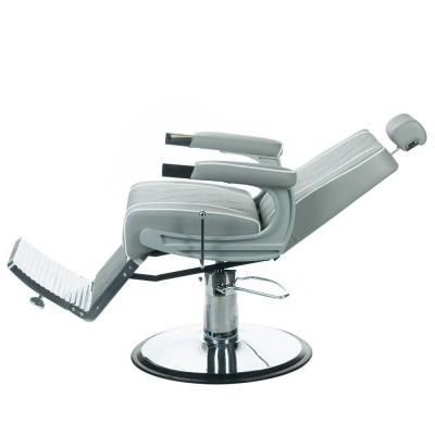Fotel barberski ODYS BH-31825M Jasny Szary -Fotele barberskie- 