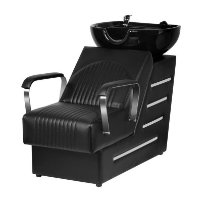 Gabbiano myjnia fryzjerska barberska Orlean czarna -Meble fryzjerskie-