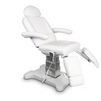 Elektryczny fotel podologiczny biały - UNICO -Fotele do podologii- 