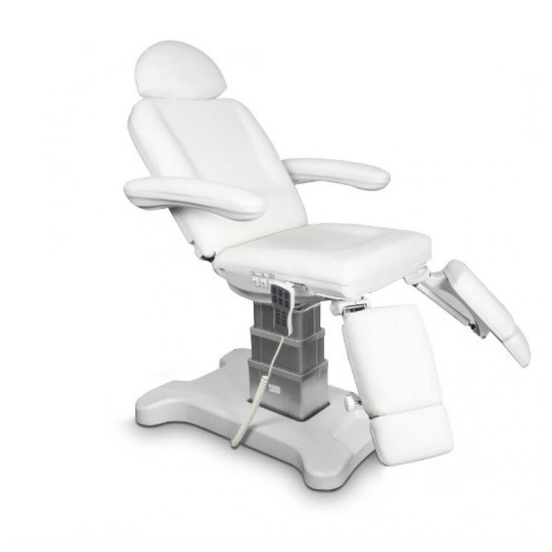 Elektryczny fotel podologiczny biały - UNICO -Fotele do podologii- 