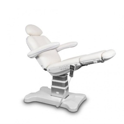 Elektryczny fotel podologiczny biały - UNICO -Fotele do podologii- 