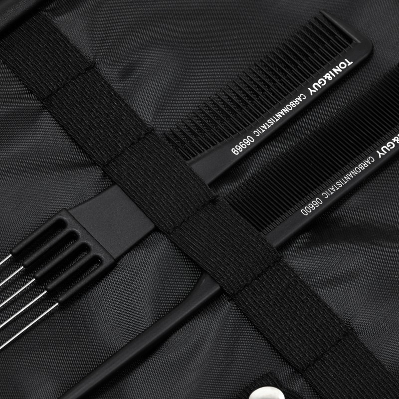 Kuferek fryzjerski barberski czarny materiał