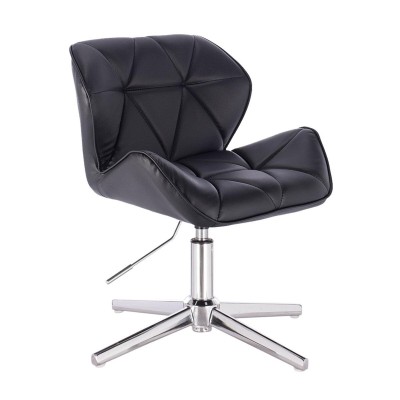 Black PU leather cosmetic chair