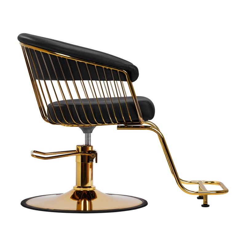 Black and gold salon chair